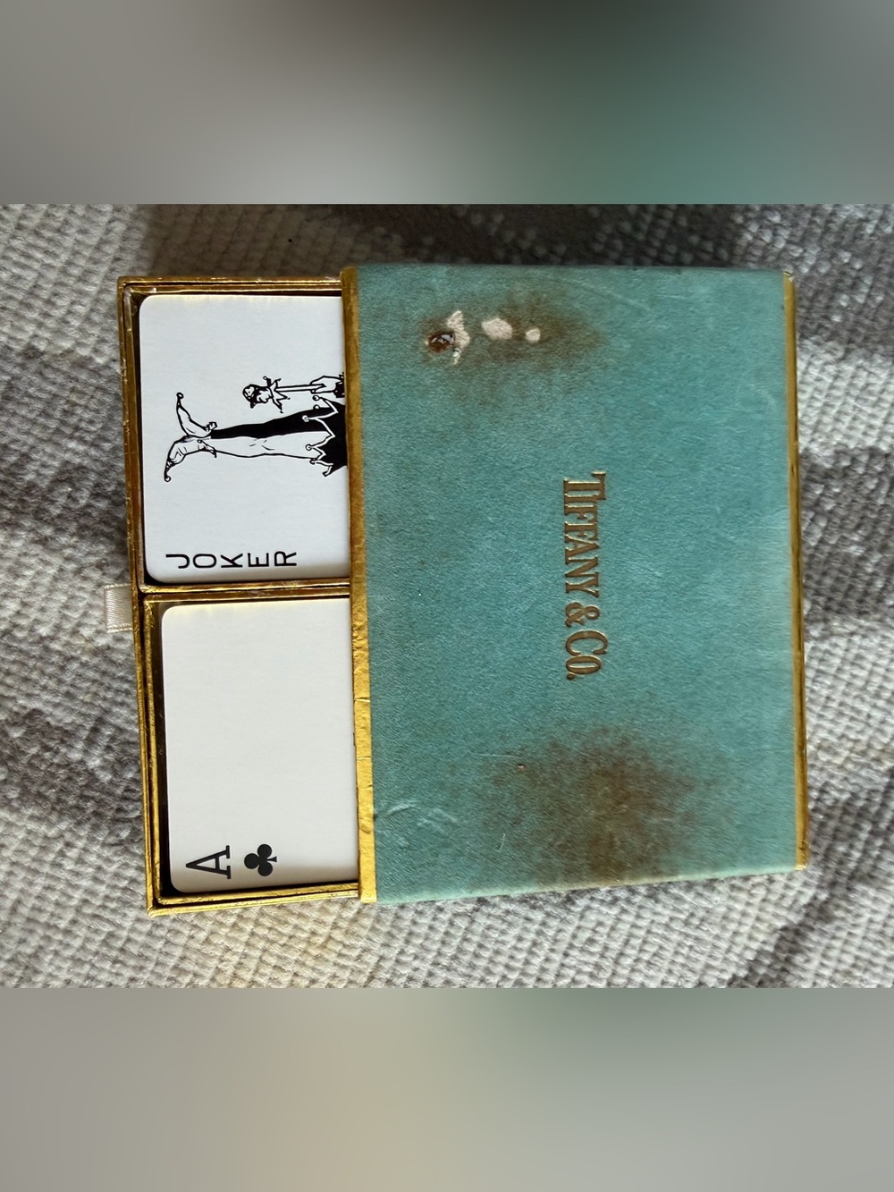 Vintage Tiffany & Co. double deck bridge playing cards w/ original Tiffany box